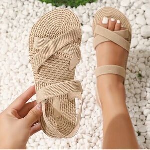 Beige Strappy Sandals